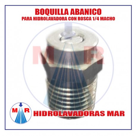 BOQUILLA ABANICO ROSCA UN CUARTO MACHO